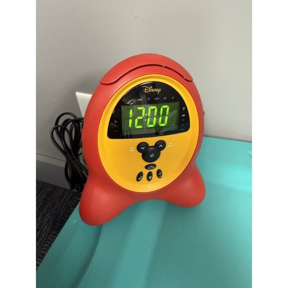 Vintage '03 Disney Mickey Mouse Alarm Clock Radio AM/FM Red Yellow Works! In Box - Picture 14 of 14